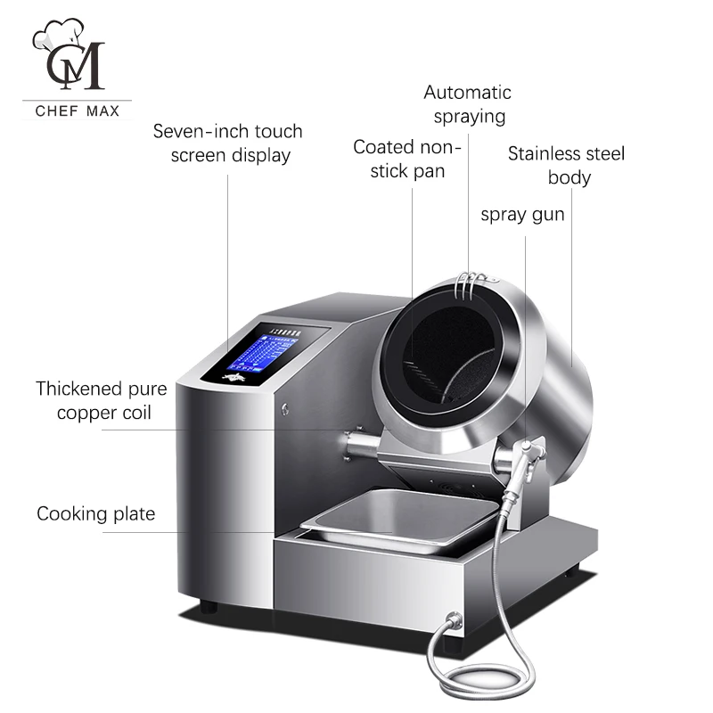 Chefmax Industrial chain restaurant hotel canteen fast food snack shop High Quality Non Stick Fish Potato Candy Cooking Machine