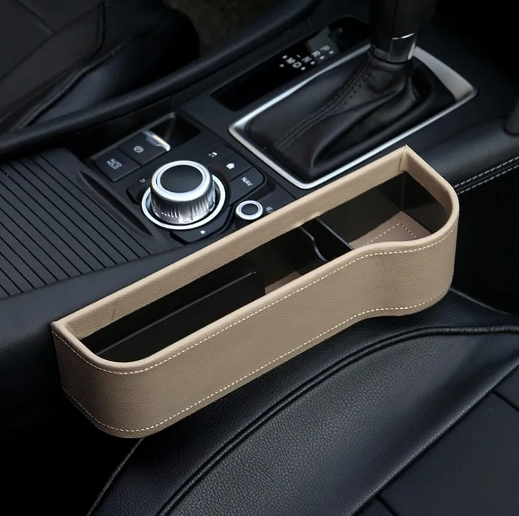 Car Seat Organizer Between Seats Leather Garbage Sundries Storage