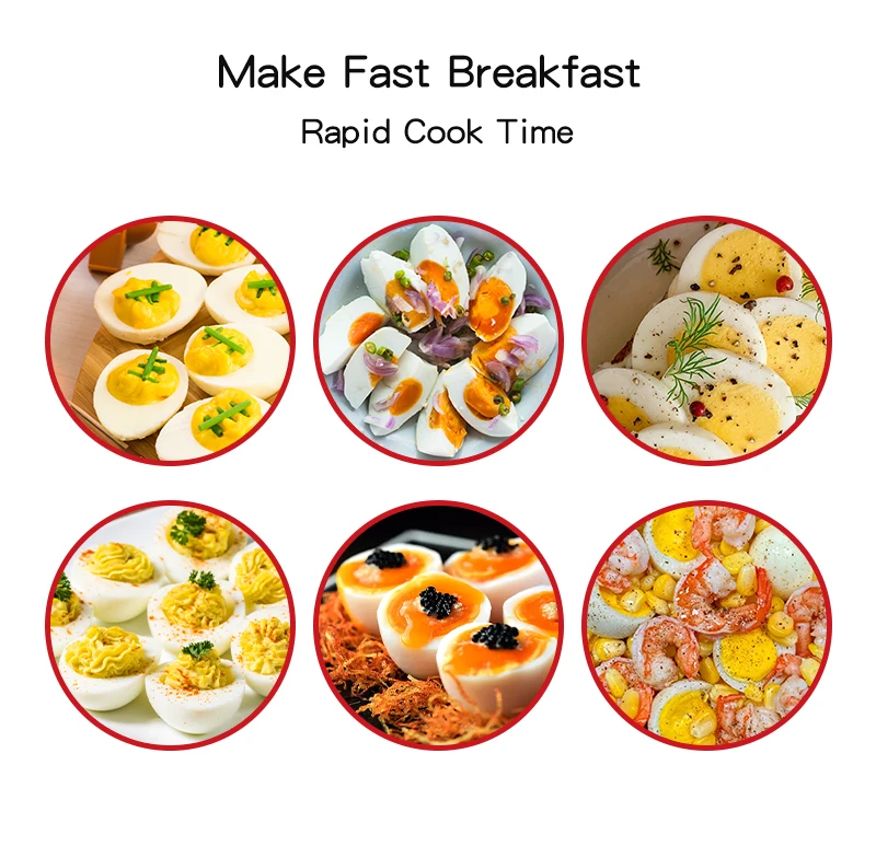 Automatic Large Hard Boiled Egg Cooker Boiler Stainless Steel 7 Capacity Egg Steamer