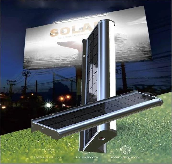 Commercial Solar-Powered LED Billboard Lighting Intergrated Sign Light with 30cm, 60cm, 120cm for Bus Stop, Outdoor Sign