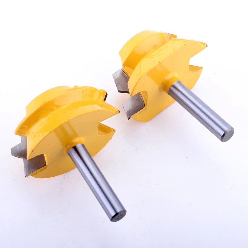 2PC 8mm Shank Lock Miter Router - 22.5 Degree Glue Joinery Router Bit Set Tenon Cutter for Woodworking Tools
