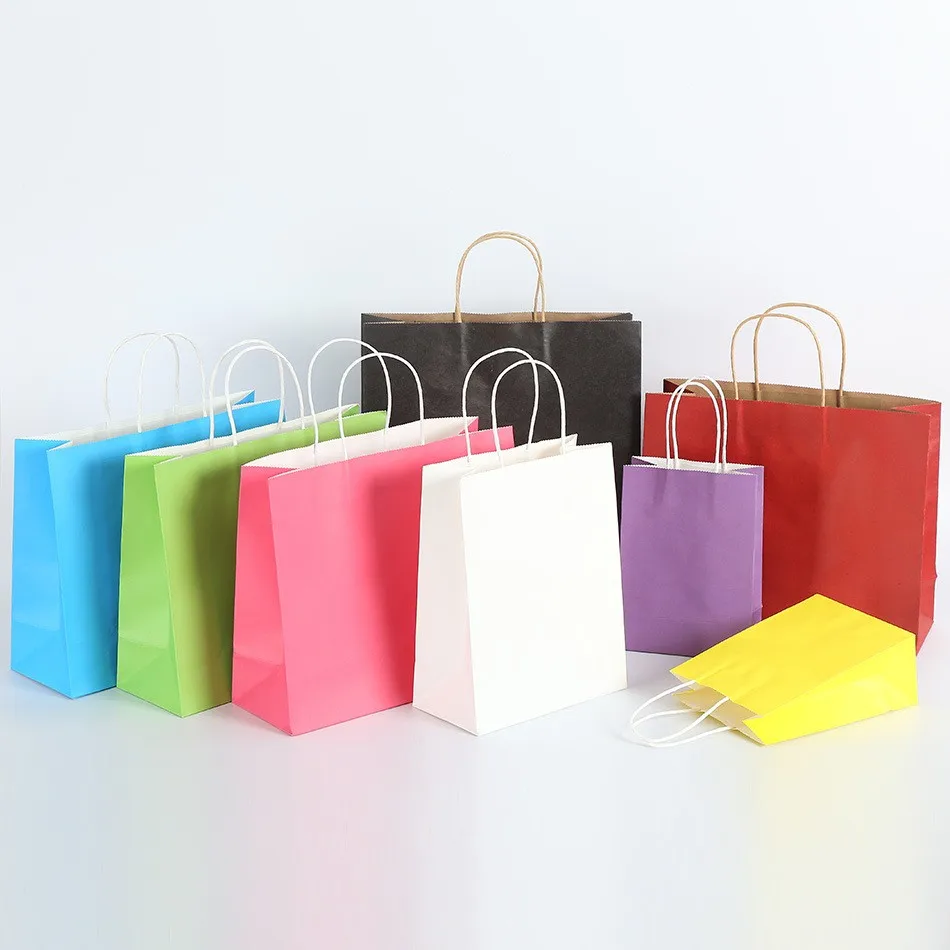 Cheap customized brown takeaway paper bag