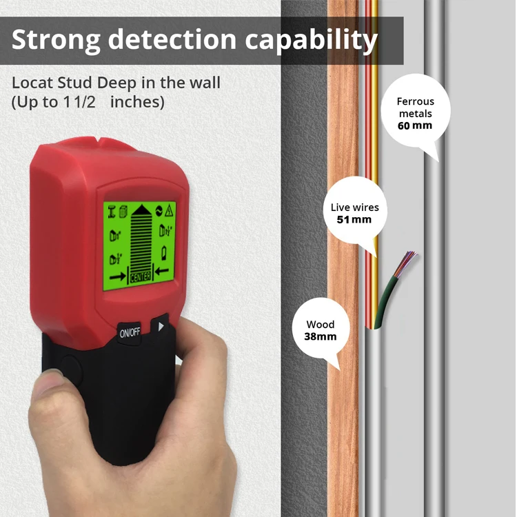 Hot Sale 3-IN-1 Electronic Detector Instrument Wall Scanner Tool Stud Center Finder