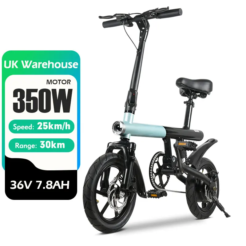 EU UK Warehouse Dropshipping MZ-4 APP Control 48V 350W 14Inch Hybrid E-Bike Folding Electric City Bike For Adults