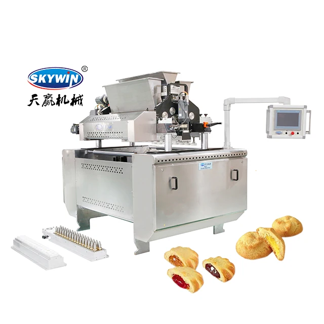 three color cookies making machine inside for Date Jam or Chocolate encrusting cookie machine