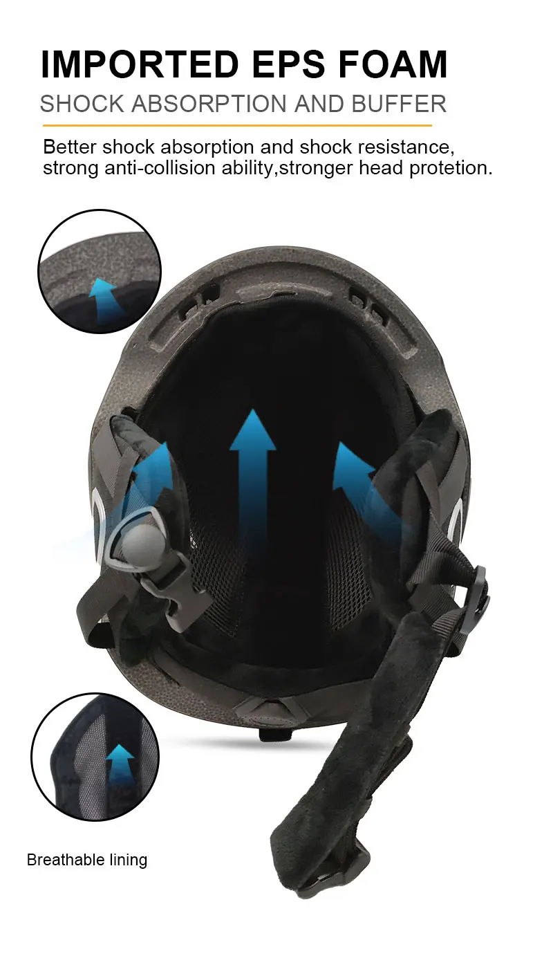 Yoloon nice fit ski helmet Winter Outdoor Sports Helmet For Protection For Skiing Safety Ski Snow Snowboard Helmet