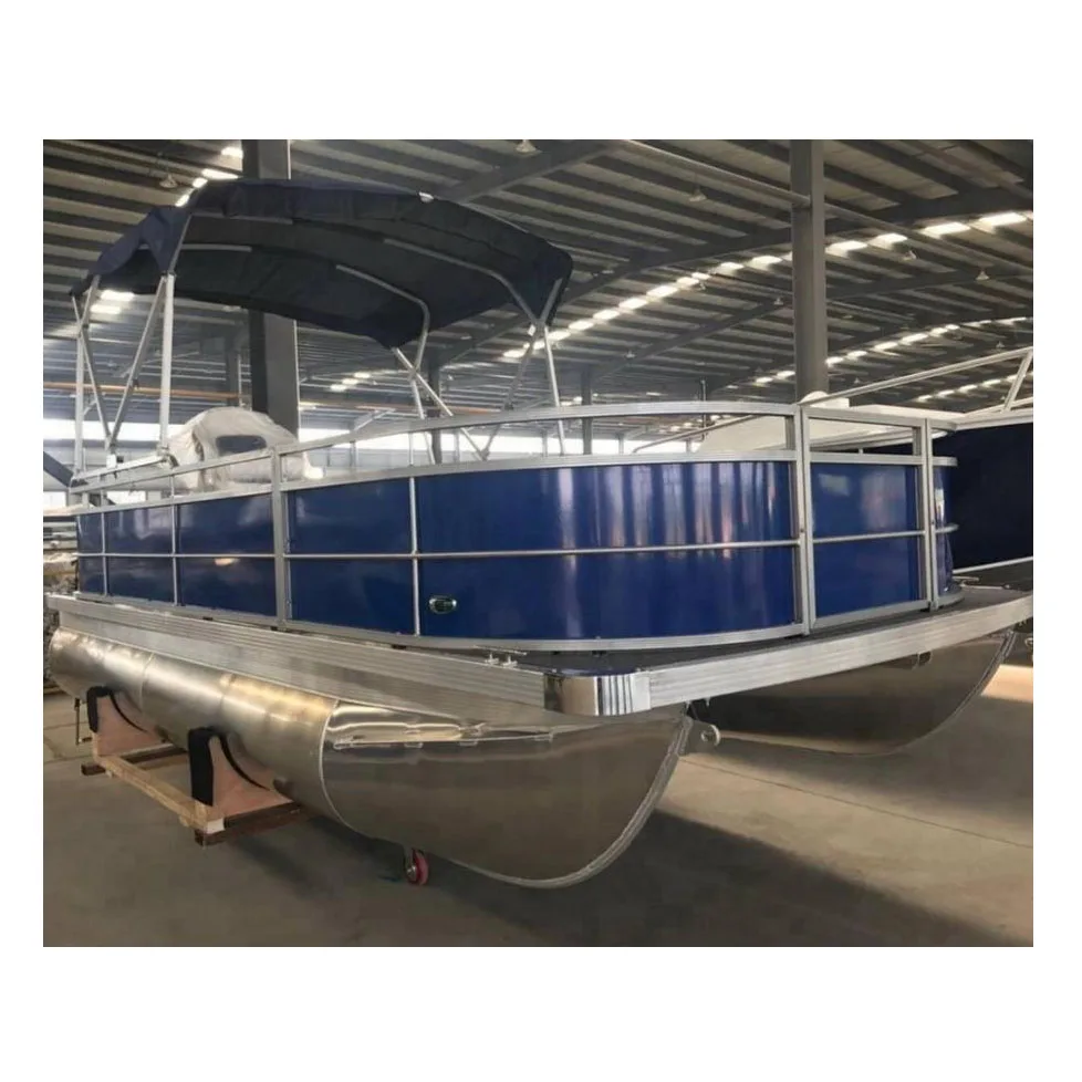 5.2m(17ft) Pontoon Boat, Aluminum Pontoon Leisure Boat for sale-Qingdao Gospel Boat Co.,Ltd