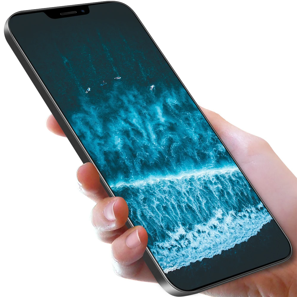 Смартфон I12 Pro Max 6 7 дюйма 12 Гб 512 ГБ 10 ядер 5g Let Phone 3 камера Mtk6889 распознавание лица разблокированный мобильный