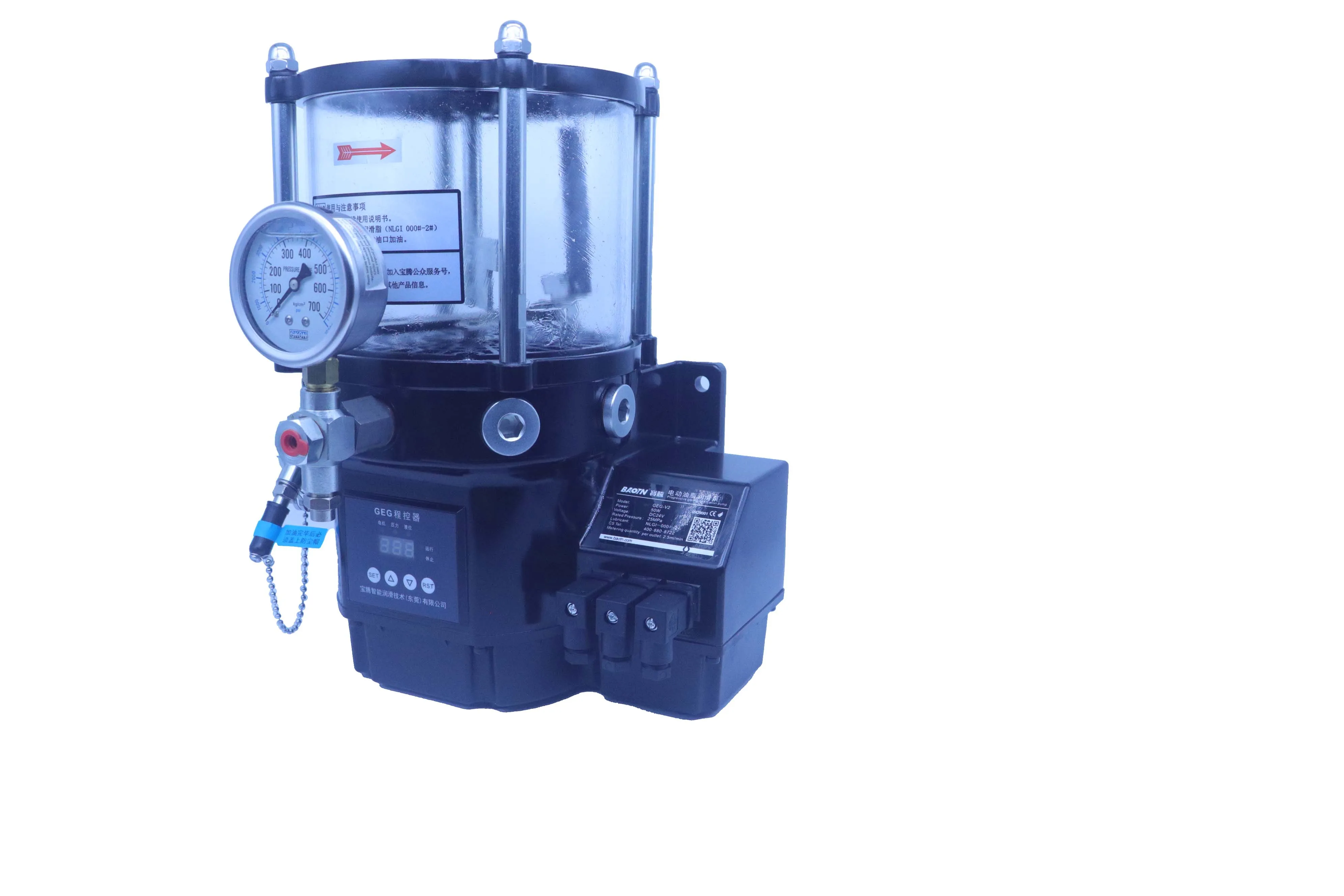 Baotn Electric Grease Pump high pressure grease pump 1-4 Outlets Automatic Grease Pump With Liquid level alarm