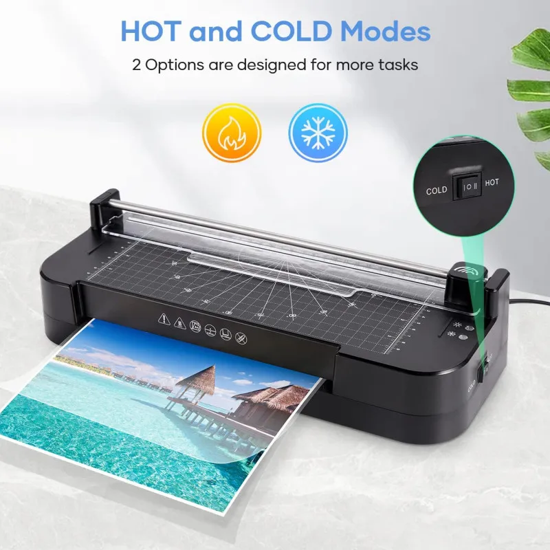 Paper Photo Hot Laminating Self Adhesive Stickers Cold Laminating Laminator Machine A4