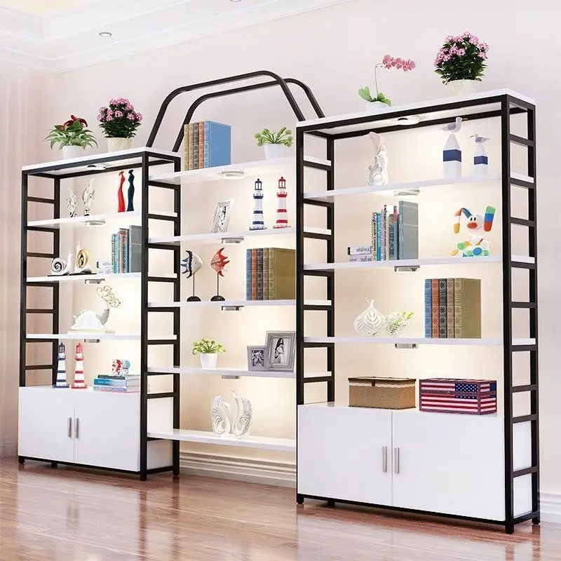 Custom Modern Design Wall Display Stand Retail Store Furniture For Cosmetic Display Cabinet Showcase