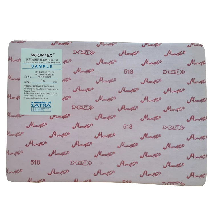 Wholesale Moontex Paper insole board for high heel handmade shoes