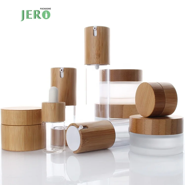 Factory plastic bamboo cosmetic packaging bottle soap packaging bamboo soap bamboo skincare packaging
