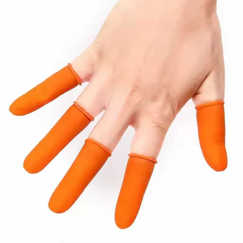 Disposable Powder Free Vinyl Nitrile Rubber Blend Gloves with Nail Protection Thumb Cover Anti-Static Touch Screen Compatible