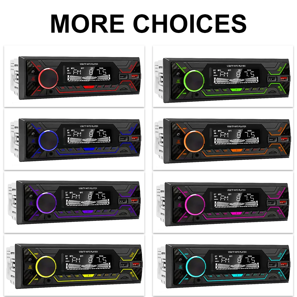 1 Din Car Radio Mp3 Player BT FM Transmitter Autoradio Wireless 2USB SD AUX LCD ISO Handsfree 12V Car Stereo Audio Mp3 Player