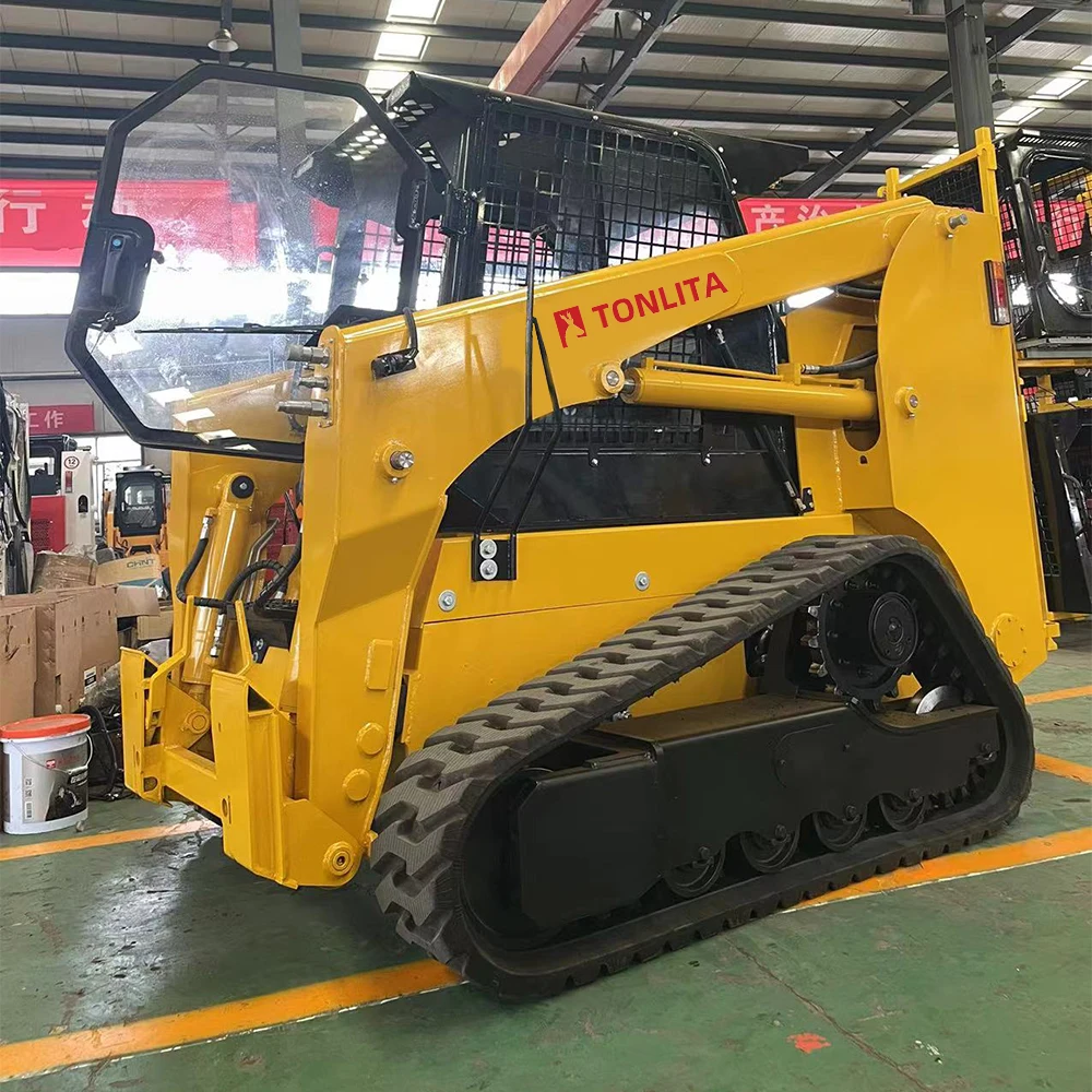 China skid steer track loader farm garden Forestry large 1200kg Track Diesel Skid Steer Loader