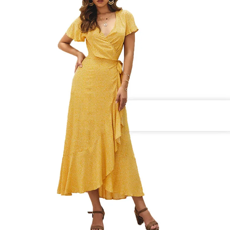 Latest Fashion Summer Women Dress Ladies Print Casual Style Fashion Office Clothing  Beach Sleeveless Dress