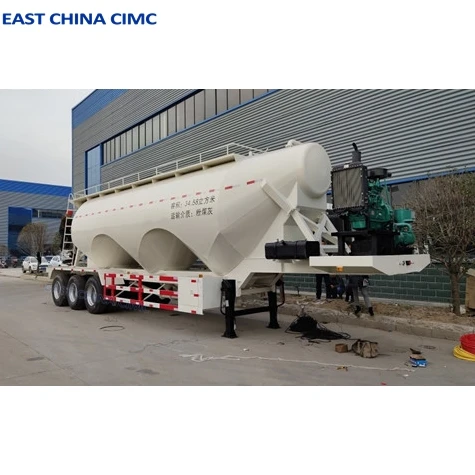 3 Axles 12 Wheels 45cbm W Type 3 Compartments Dry Bulk Cement Tank Trailer Hot Sale