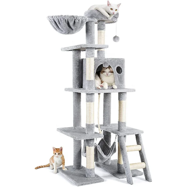 Whole sale price cat tree for indoor cats modern pet activity tower high quality cat tree