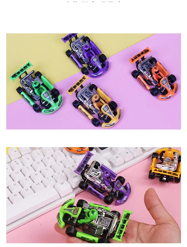 Mini Pull Back Power Go-Kart Car Racing Game Vehicle Model Children Educational Toy Funny Kids Toys for Boys Plastic Car