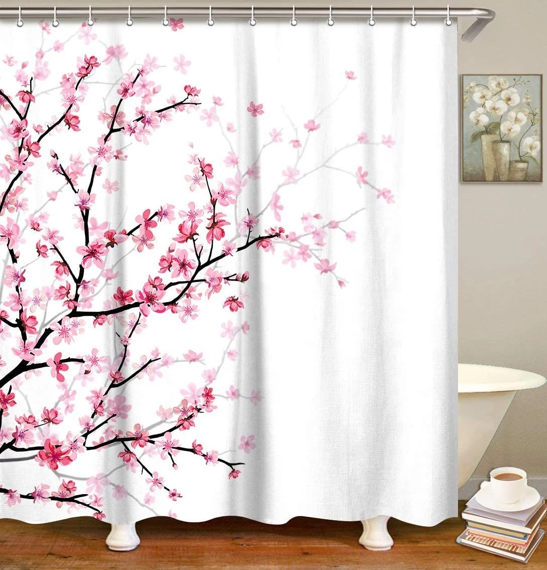 i@home mildew resistant wholesale boho elegance floral shower curtain 180cm x 180cm