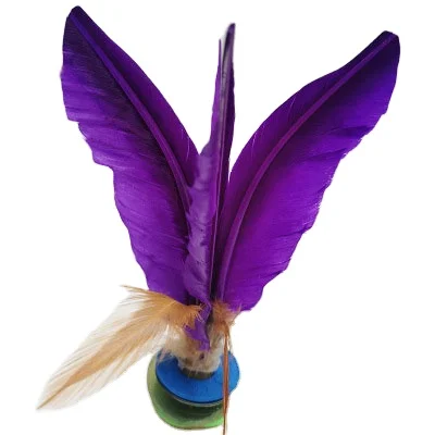 Kick Shuttlecock Chinese Jianzi Colorful Feather Foot Kick Hand Wheel Fancy Feather Shuttlecock Fitness Entertainment