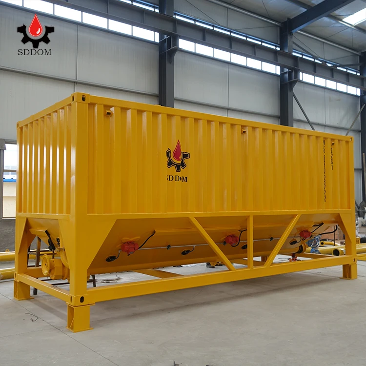 Professional manufacturer SDDOM Hopper New Horizontal bulk portable concrete mixing Cement Silo supplier