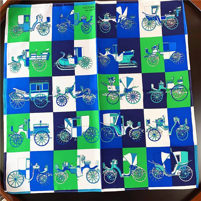 Custom 2023 New Printed Small Square Scarf Twill decoration Ladies Scarf Fashion Soft Twill Satin Hijab