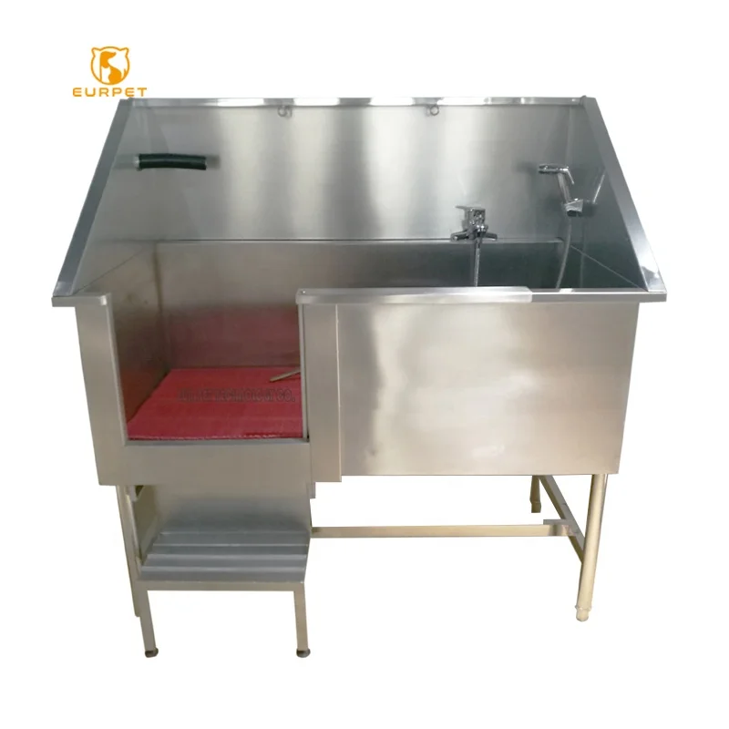 
EUR PET Manufacturer Hot sales Veterinary Stainless Steel dog Bathtub grooming Sink cleaning for dogs 