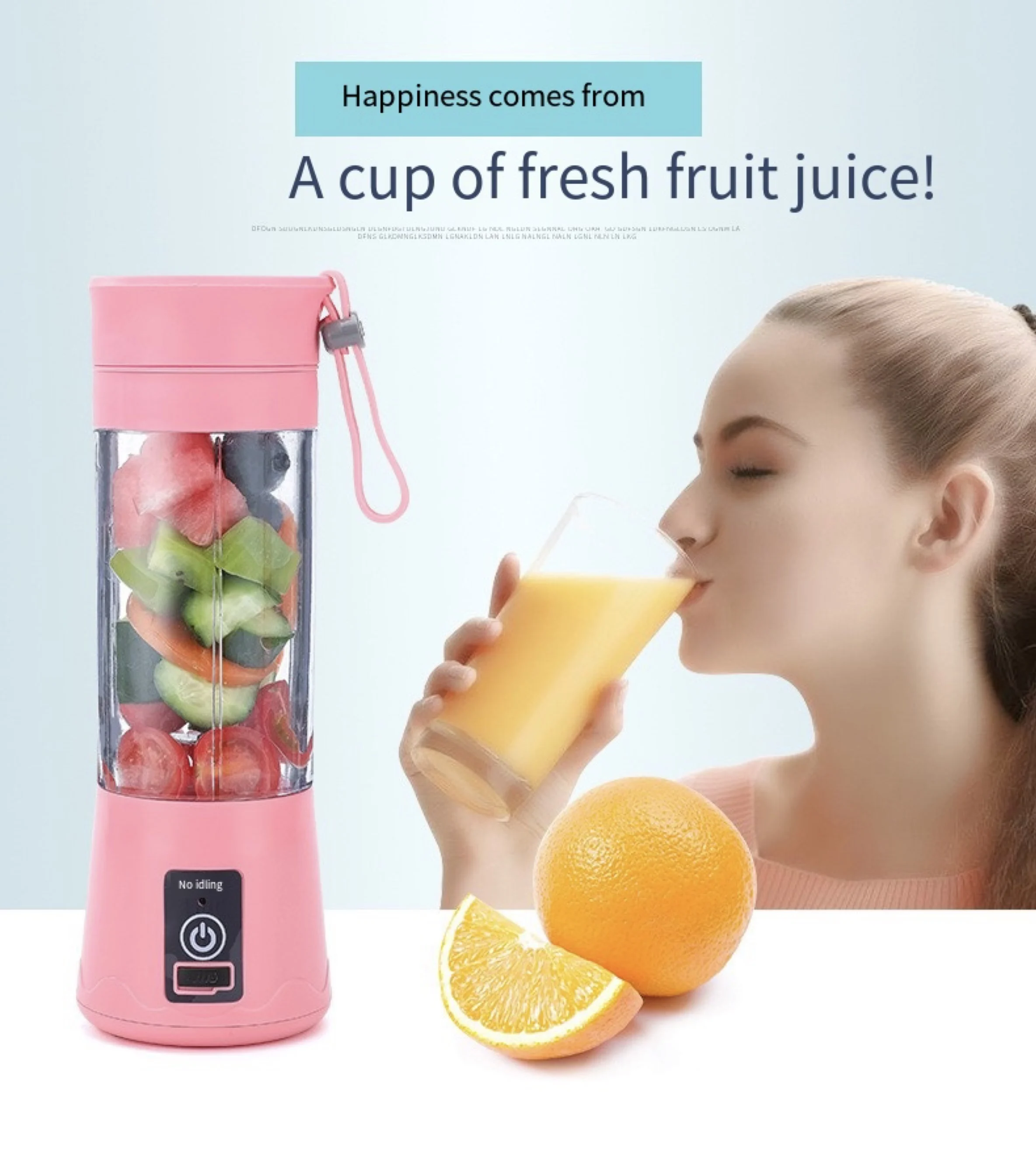 High Quality Multicolor Electric Portable Fresh Juicer Blender Mini Juicer Blender Mini Blender For Kitchen
