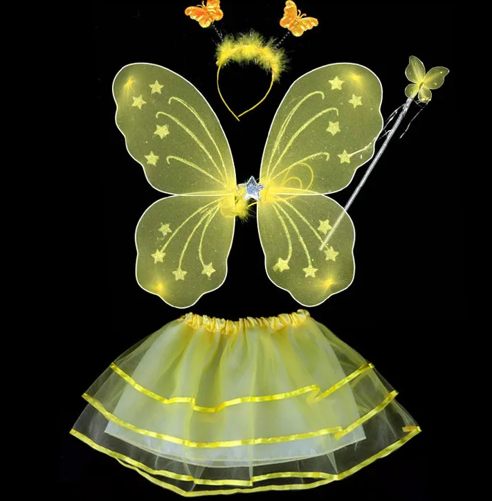 Girls Animals Fancy dress Halloween kids fairy butterfly cosplay suit with wings stage performance dress