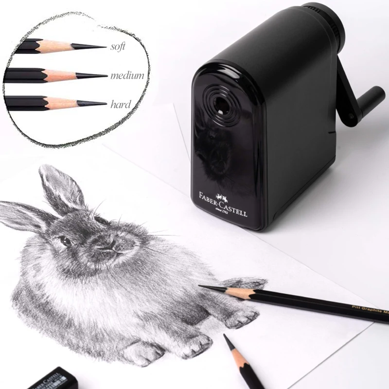 Матовый графитовый карандаш Faber-Castell для рисования художественный затенения черного цвета графитовые