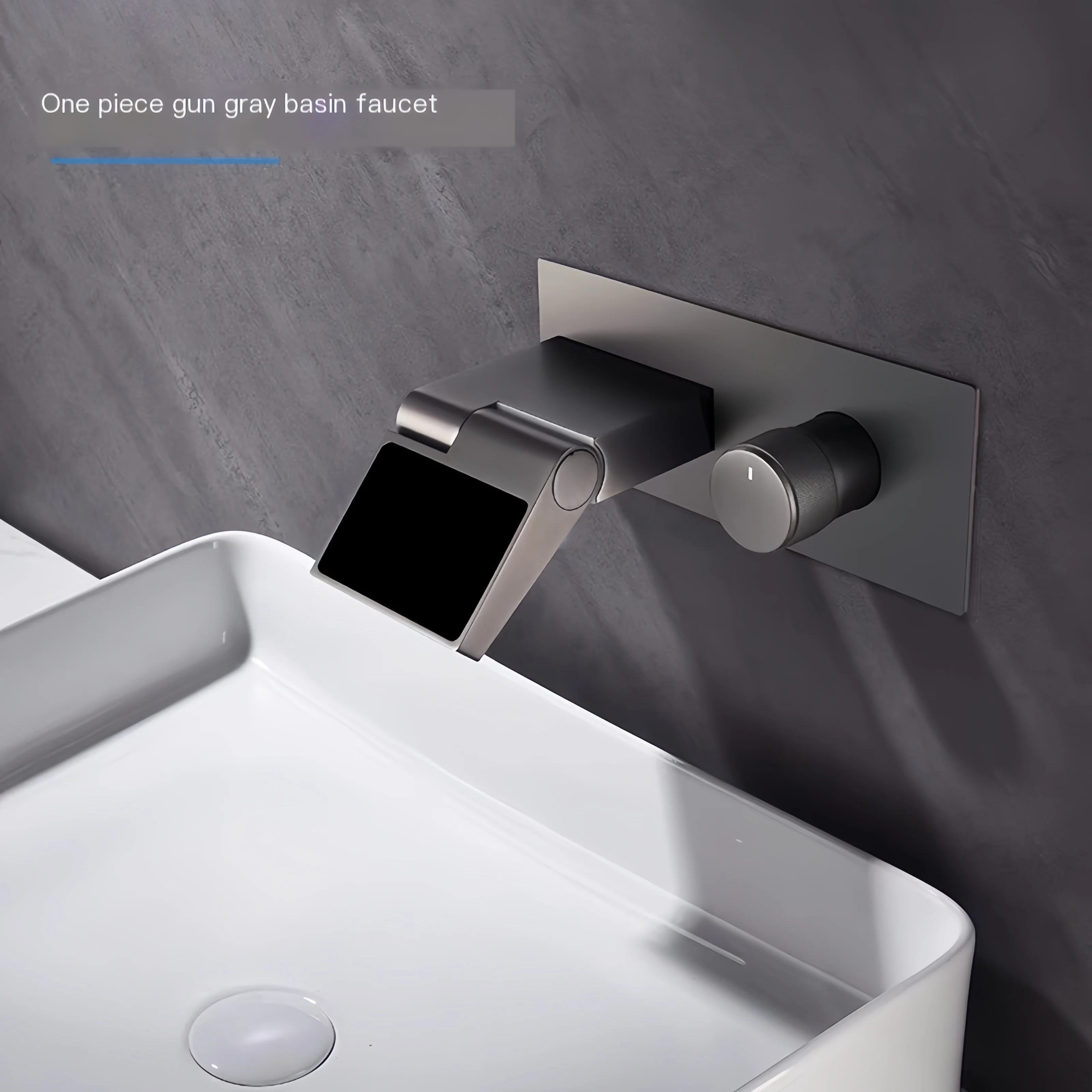 Modern bathroom intelligent constant temperature integrated digital display basin faucet brass material multi-color sink