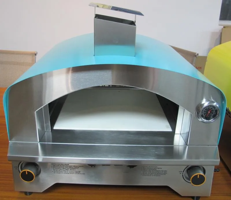 Colorful Blue Propane Pizza Oven Gas 12 13 inch BBQ Grills Model P6012 OEM ODM As Seen On TV plus size