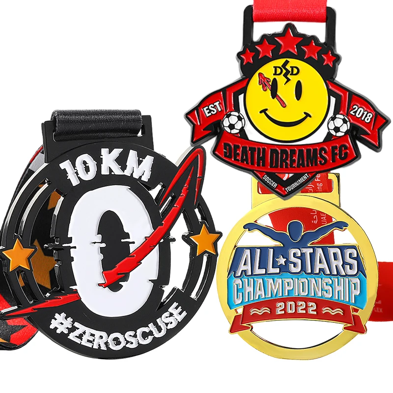 Souvenir Gifts Award Medal Manufacturer Customized Sports Medals 3D Swim Swimming Soccer Football Marathon Run Running Medal