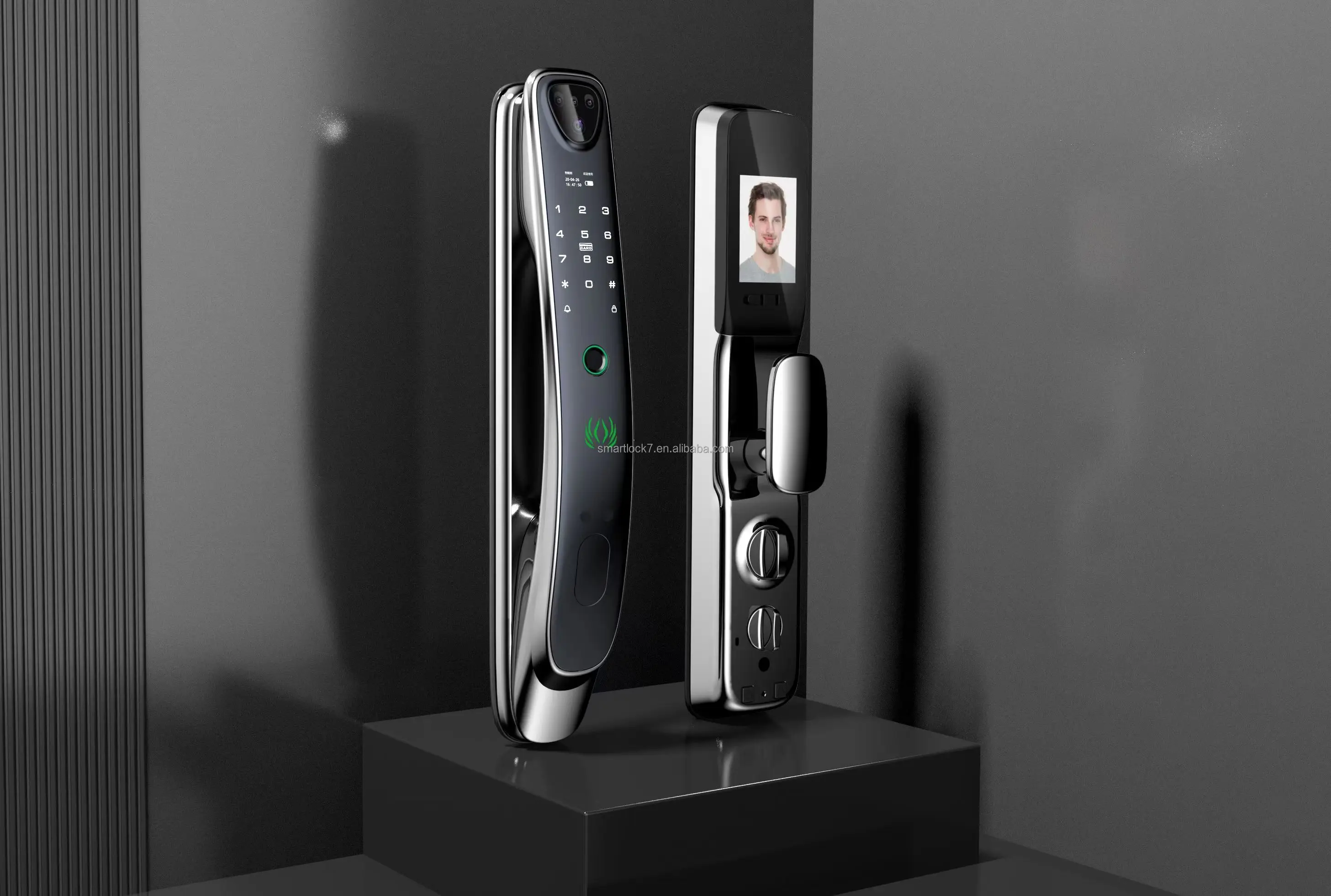 door anti-theft door with smart fingerprint lock