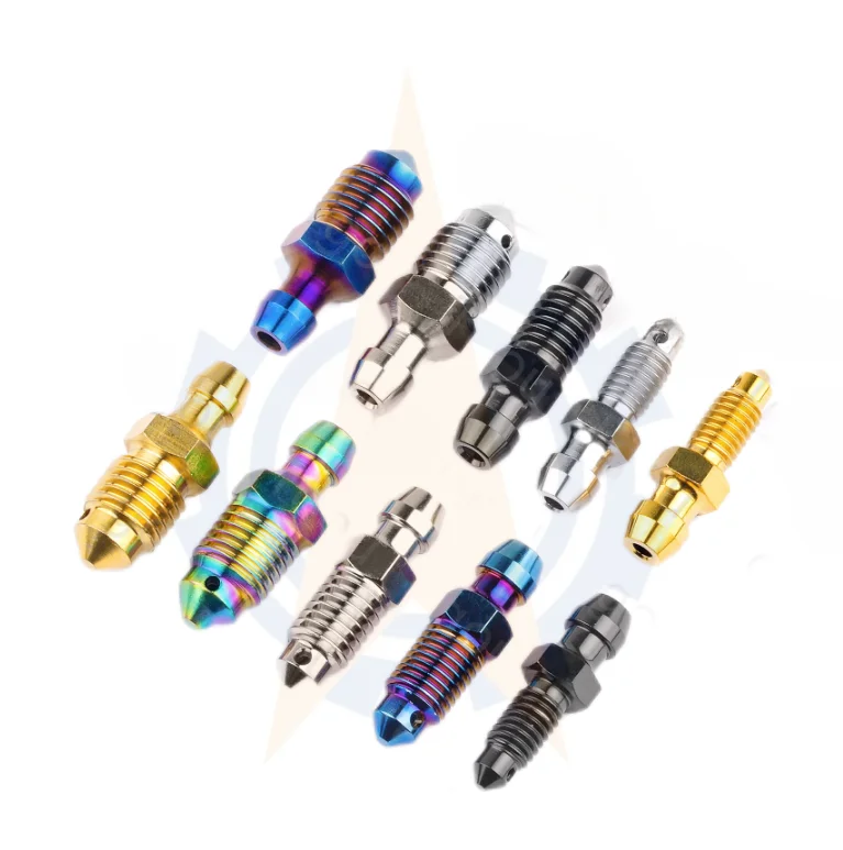 speed Nipple brake Caliper Oil Drain Exhaust bleeder bleed screw with Rubber Cap