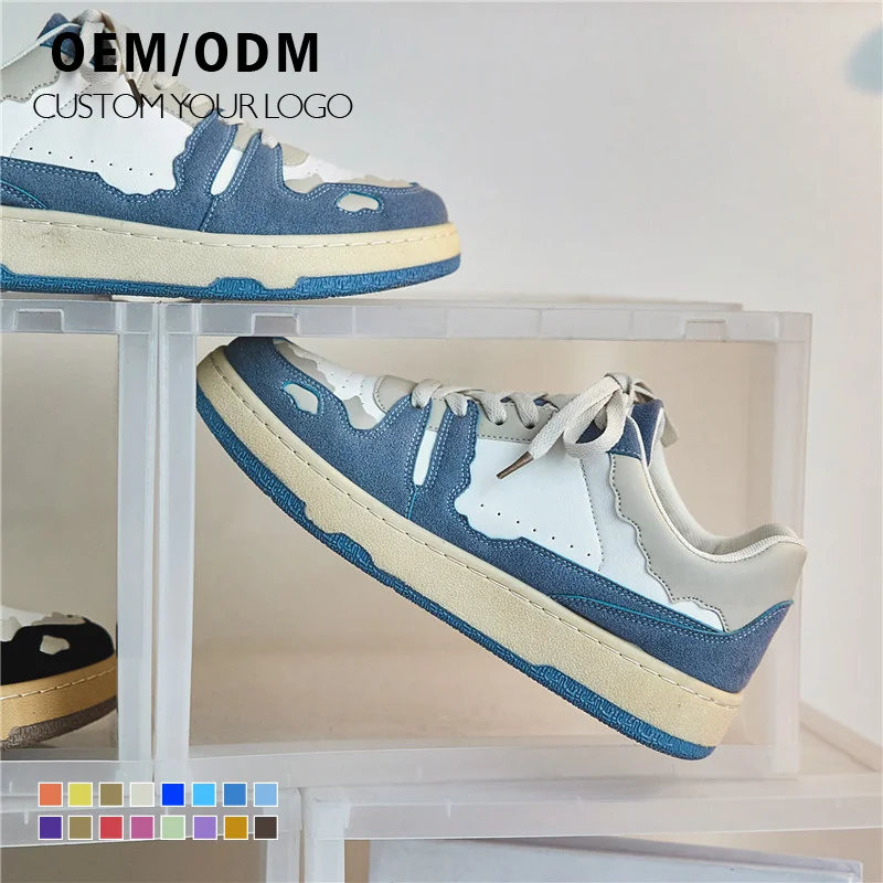 Basketball Style Shoes Sport Running Sneakers with Plastic Upper Design Men's Custom Logo Casual Rubber Summer Shoes