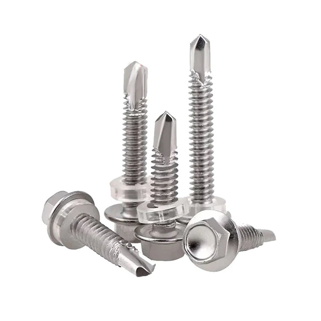 Stainless steel hex flange head  drill tail screw factory price
