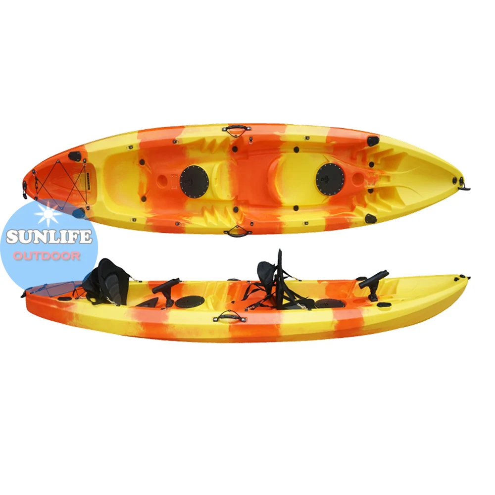 SUNLIFE Family Fishing Kayak Sit On Top,Kayak Fishing Boat Foldable 3 Person Kayak Sport Fishing,Double Kayak/Tandem Kayak