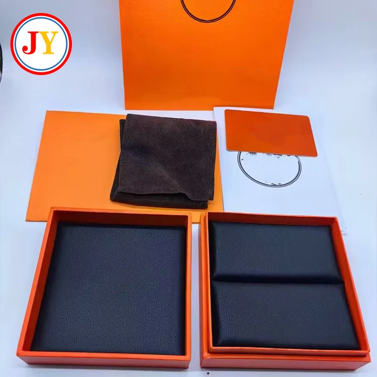 Oirlv Luxury Leather Bracelet/Bangle Gift Box Square Jewelry Display Box Small Trinket Storage Brand Box