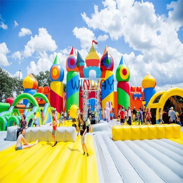 Customized Commercial Inflatable Park Adult And Children outdoor Inflatable Amusement Park Inflatable Theme Park