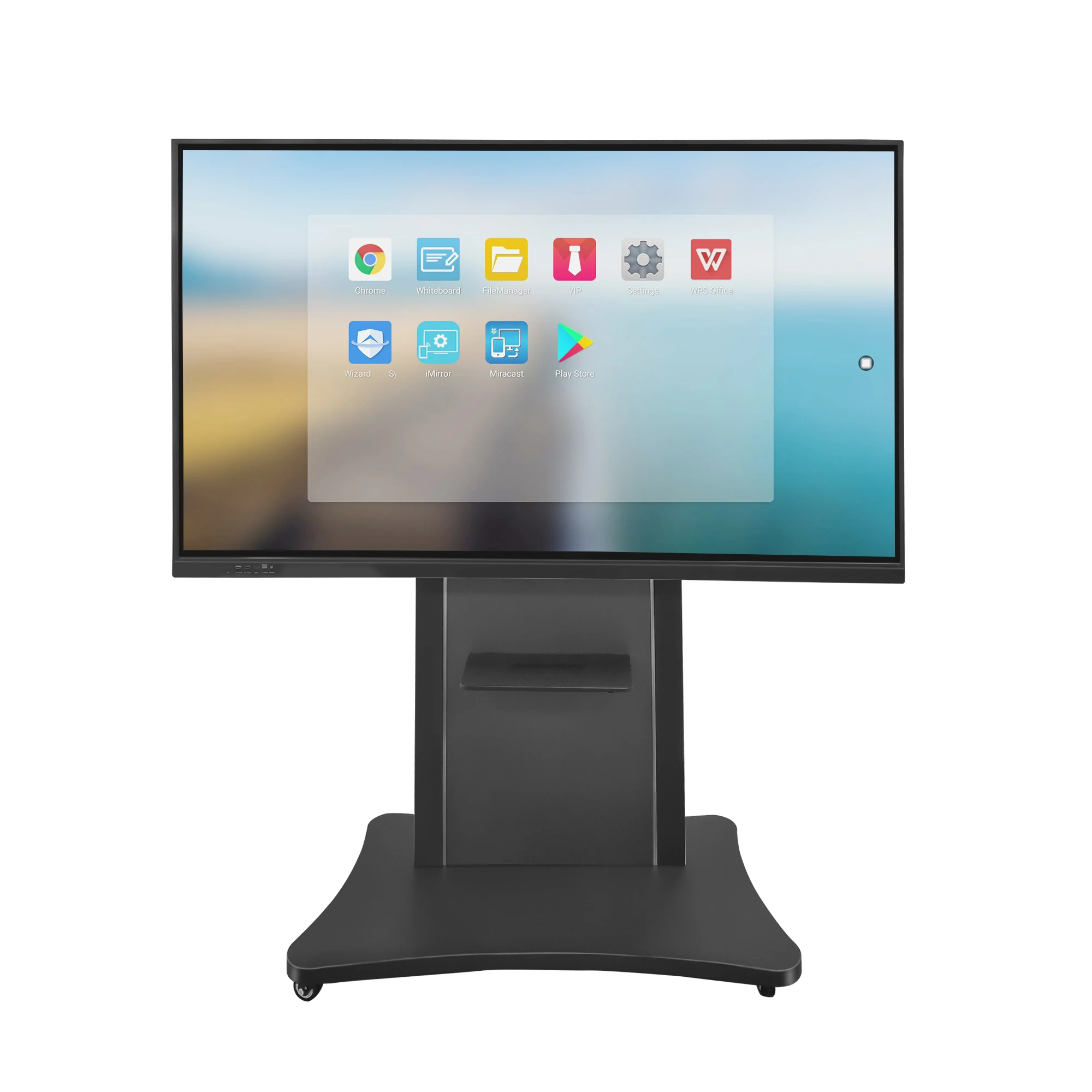 65 inch wifi Infrared touch panel interactive white board for conference with screen mirror and camera