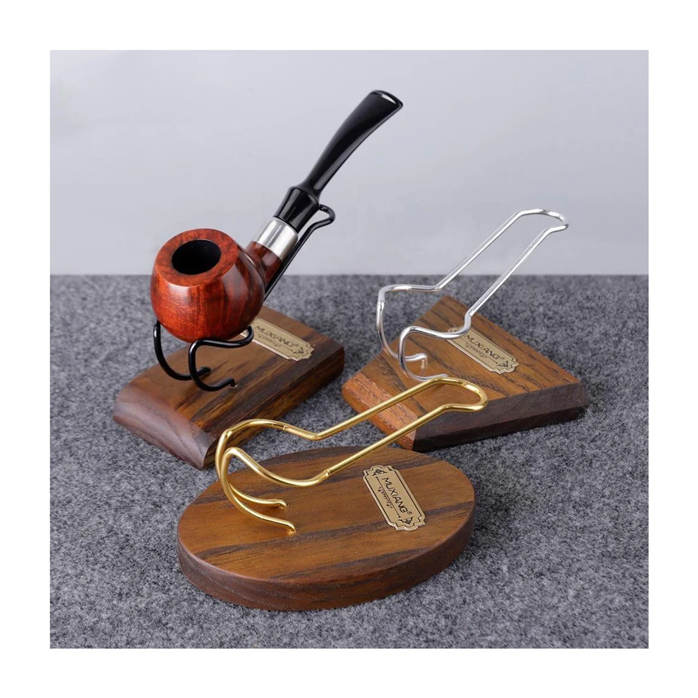 MUXIANG Быстрая отправка подставка для табачной трубки из натурального дерева одно сиденье держатель курительной деревянной Briar