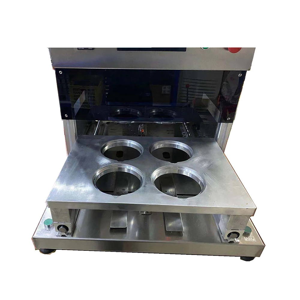 Sandwich Sealer Small Rotary Tray Filling Film Sealing Machine