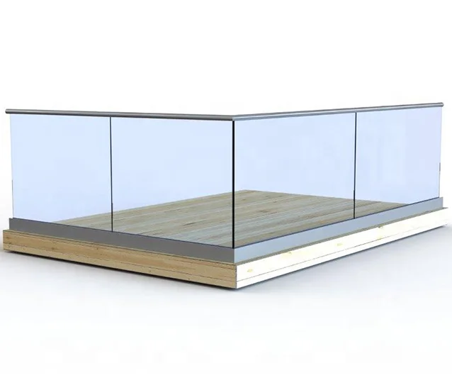 Safety Frameless Balcony Tempered Glass Railing  Designs