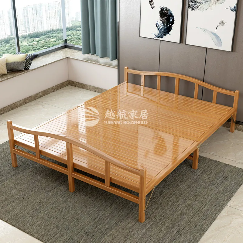 
 Высококачественная Складная бамбуковая кровать, сделанная на заказ бамбуковая мебель, кровать от поставщика  