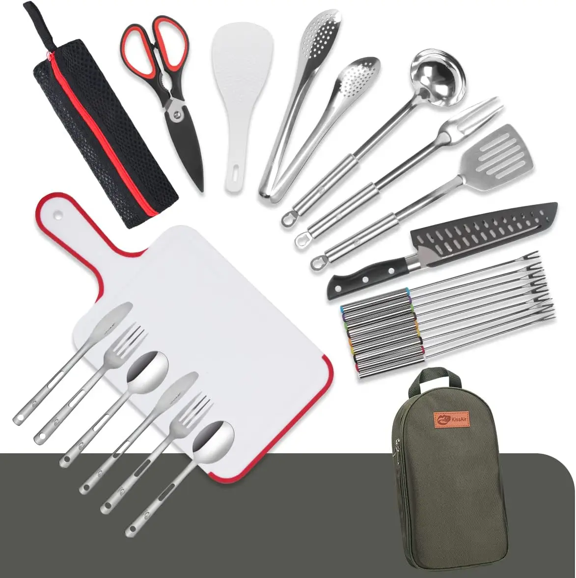 Гриля и кемпинга кухонная утварь набор для пребывания на открытом воздухе барбекю-Кемпинг посуда посуды кухни аксессуары