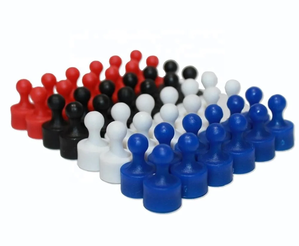 Hot Selling Plastic Pawn Magnets Magnetic Push Pin Of Fridge