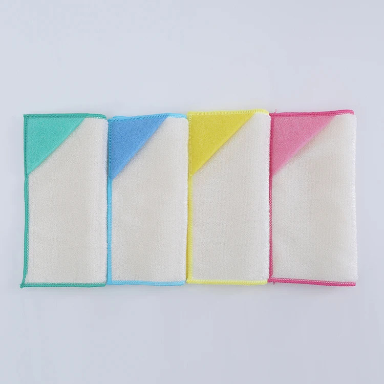 Двухслойная Толстая Органическая Бамбуковая салфетка для чистки экологически чистые салфетки мытья кухонных